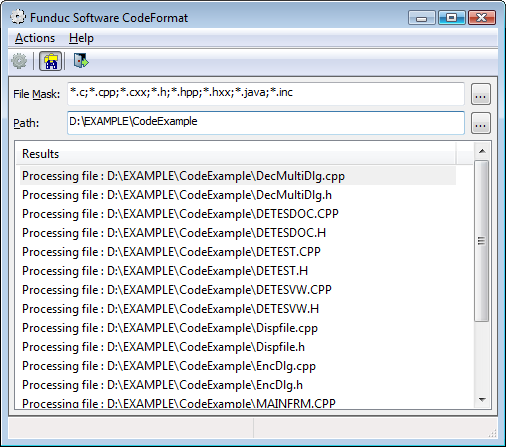 Funduc Software Code Format 64-bit screenshot