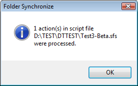 Folder Synchronize File Operations Message (Optional)