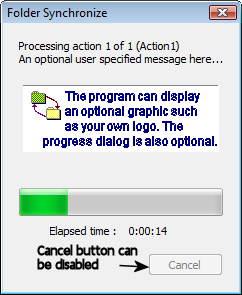 Sample Folder Synchronize Progress Meter