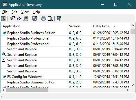 Application Inventory by Funduc Software